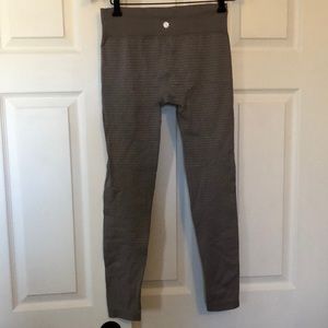 Gray and silver Athleta tights